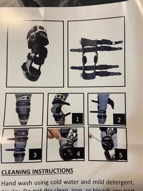 Black Knee Brace Support Dual hinged oa reliever Left Small NEW